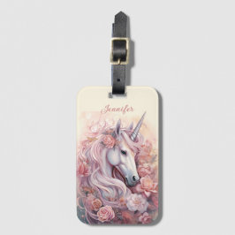 Etiqueta Para Maletas Nombre personalizado lindo unicornio
