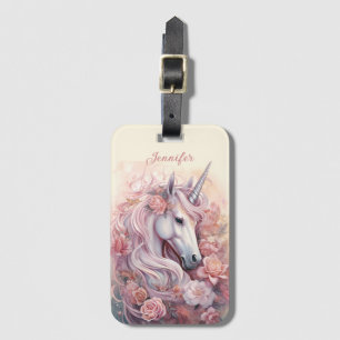 Etiqueta Para Maletas Nombre personalizado lindo unicornio