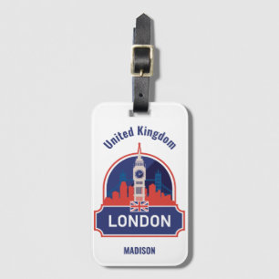 Etiqueta Para Maletas Nombre personalizado Londres