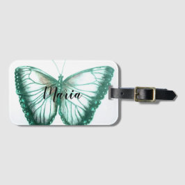 Etiqueta Para Maletas Nombre personalizado mariposa hermosa