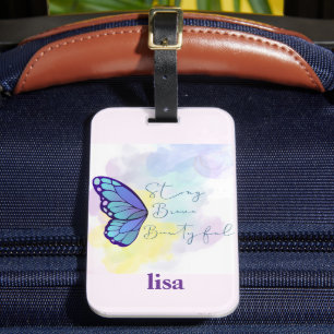 Etiqueta Para Maletas nombre personalizado mujeres modernas 