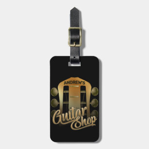 Etiqueta Para Maletas NOMBRE Personalizado Músico de Tienda de Música Ro