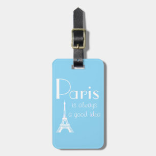 Etiqueta Para Maletas Nombre personalizado París siempre es una buena id
