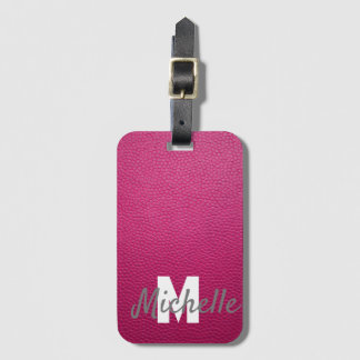 Etiqueta Para Maletas nombre personalizado rosado Rosa