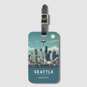 Etiqueta Para Maletas Nombre personalizado Seattle Washington