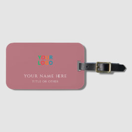 Etiqueta Para Maletas Nombre personalizado y logotipo en oro rosa