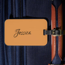 Nombre simple y simple de escritura marrón claro