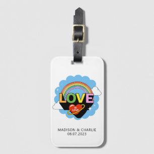 Etiqueta Para Maletas Nombres personalizados / Texto "El amor es amor"