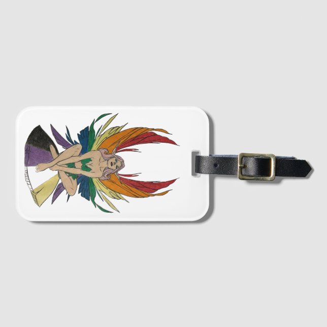 Etiqueta Para Maletas Non-binary Faerie (Anverso horizontal)