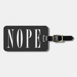 Etiqueta Para Maletas NOPE - Caja negra blanca