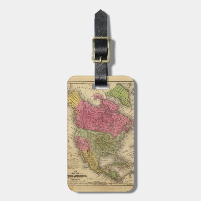 Etiqueta Para Maletas Norteamérica. 2 (Frente Vertical)
