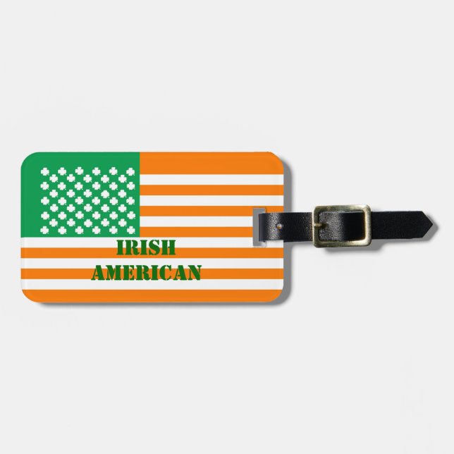Etiqueta Para Maletas Norteamericano de Irlanda (Frente Horizontal)