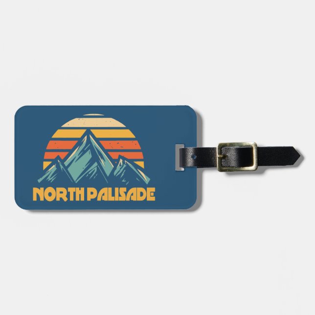 Etiqueta Para Maletas North Palisade California Retro Turquoise (Frente Horizontal)