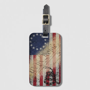 Etiqueta Para Maletas Nosotros, el pueblo, Betsy Ross, la bandera y la s