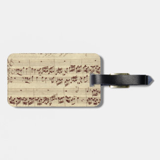 Etiqueta Para Maletas Notas de Música Antiguas - Partitura de Música de