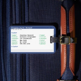 Etiqueta Para Maletas Notepad Programmer Coder Format Computer Scientist