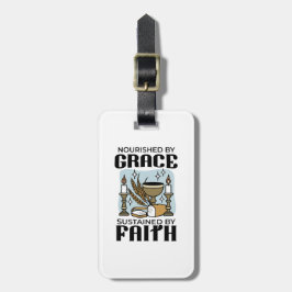 Etiqueta Para Maletas Nourished by Grace, Sustained by Faith Design