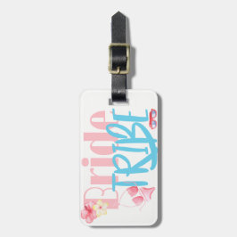 Etiqueta Para Maletas Novia de la playa - bikini y cáscaras de la tribu