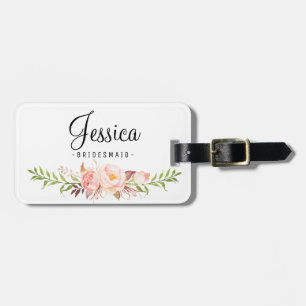 Etiqueta Para Maletas Novia del equipo de Rustic Peony Floral