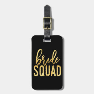 Etiqueta Para Maletas Novia Squad Gold