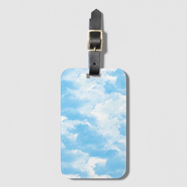 Etiqueta Para Maletas Nubes de cielo azul (Anverso vertical)