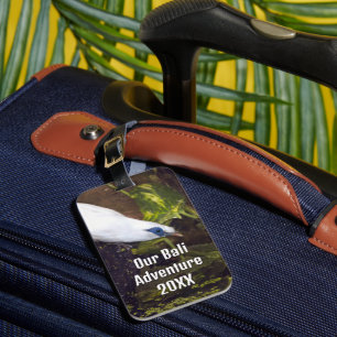 Etiqueta Para Maletas Nuestra Aventura en Bali 20XX Arte del Pájaro Myna