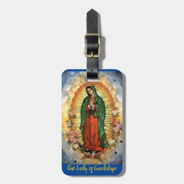Etiqueta Para Maletas Nuestra Señora de Guadalupe personaliza detalles (Frente Vertical)