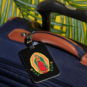 Etiqueta Para Maletas Nuestra Señora de Guadalupe Protección Inspirada e