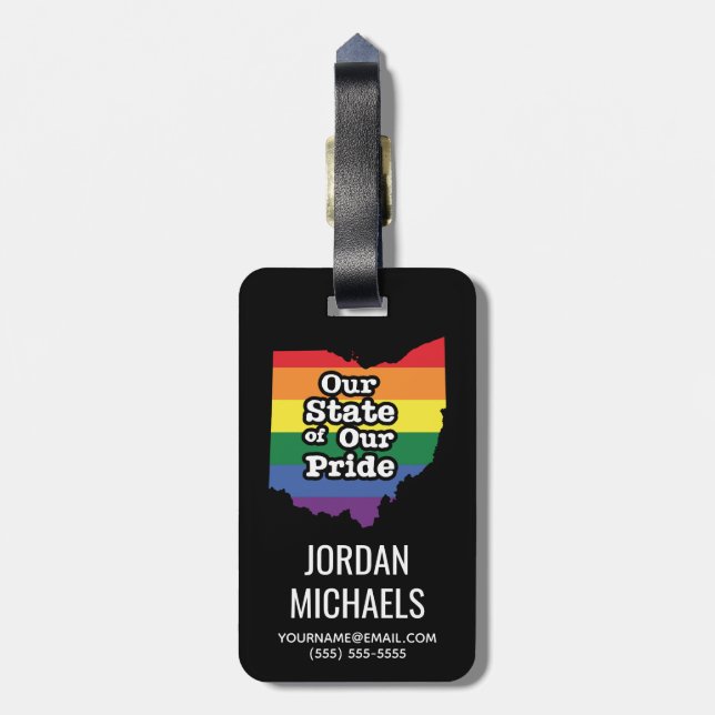 Etiqueta Para Maletas Nuestro estado de orgullo| Ohio (Atrás Vertical)