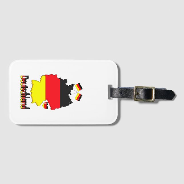 Etiqueta Para Maletas NUESTRO HOGAR - colección de diseño ALEMANIA (Anverso horizontal)