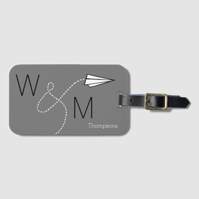 Etiqueta Para Maletas nuestro viaje personalizado (Anverso horizontal)