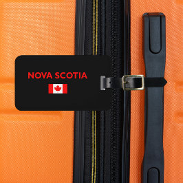 Etiqueta Para Maletas Nueva Escocia Canadá Bandera Canadiense Color oscu