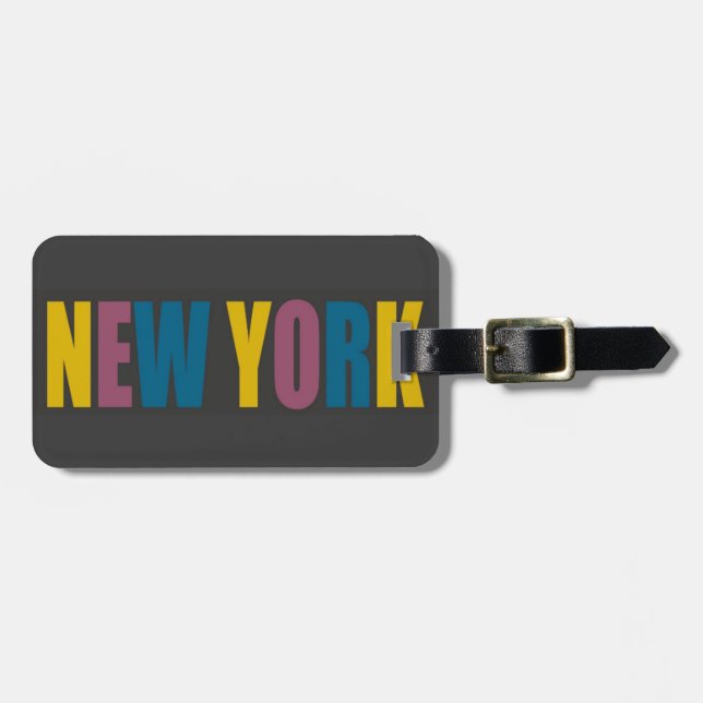 Etiqueta Para Maletas Nueva York (Frente Horizontal)