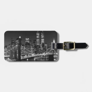 Etiqueta Para Maletas Nueva York en blanco y negro