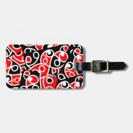 Etiqueta Para Maletas Nueva Zelanda tribal maori Kowhaiwhai