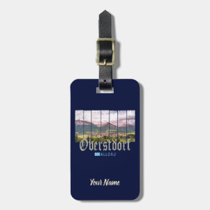 Etiqueta Para Maletas Oberstdorf Allgäu Vintage Bavaria Alemania Souveni