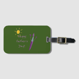 Etiqueta Para Maletas Obra de arte de tu hijo para papá