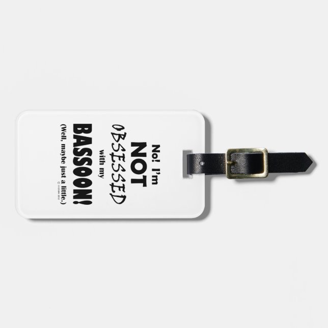Etiqueta Para Maletas Obssed Bassoon (Frente Horizontal)