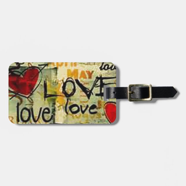 Etiqueta Para Maletas Obtén Un Pequeño Graffiti De Amor (Frente Horizontal)