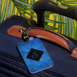 Etiqueta Para Maletas Ocultar dinosaurio azul personalizado