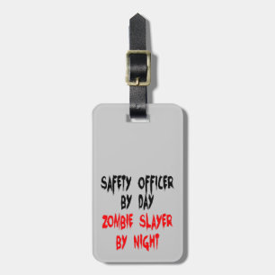 Etiqueta Para Maletas Oficial de seguridad Zombie Slayer
