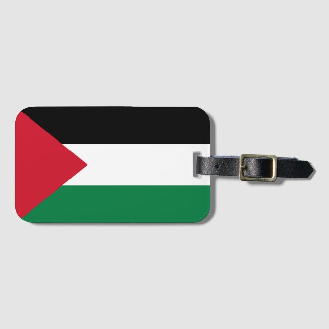 Etiqueta Para Maletas oficialmente bandera del Estado de Palestina (Anverso horizontal)