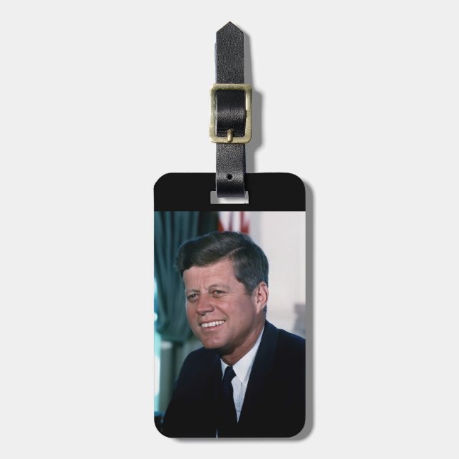 Etiqueta Para Maletas Oficina Oval del Presidente John F. Kennedy (Frente Vertical)