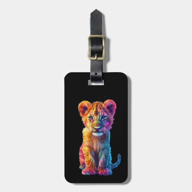 Etiqueta Para Maletas Oh Bebé Cachorro de Gran Gato  (Frente Vertical)