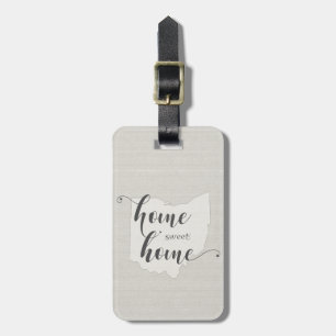 Etiqueta Para Maletas Ohio - Hogar Sweet Home Burlap-look
