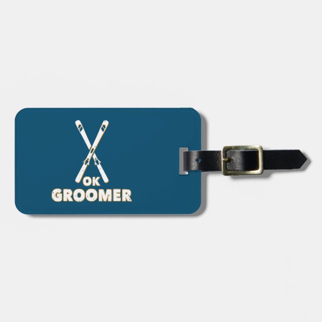 Etiqueta Para Maletas Ok Groomer Skis (Frente Horizontal)