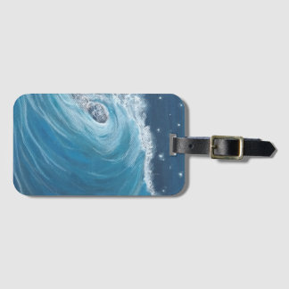Etiqueta Para Maletas Ola de pastel al óleo para funda de teléfono