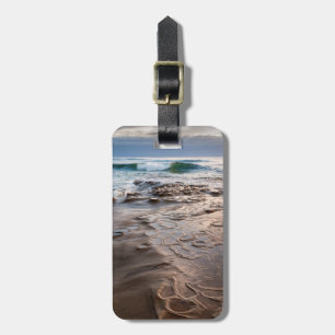 Etiqueta Para Maletas Ola rompiendo en la playa, California
