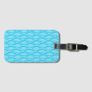 Etiqueta Para Maletas Olas de agua de mar azul pastel Océano Pacífico