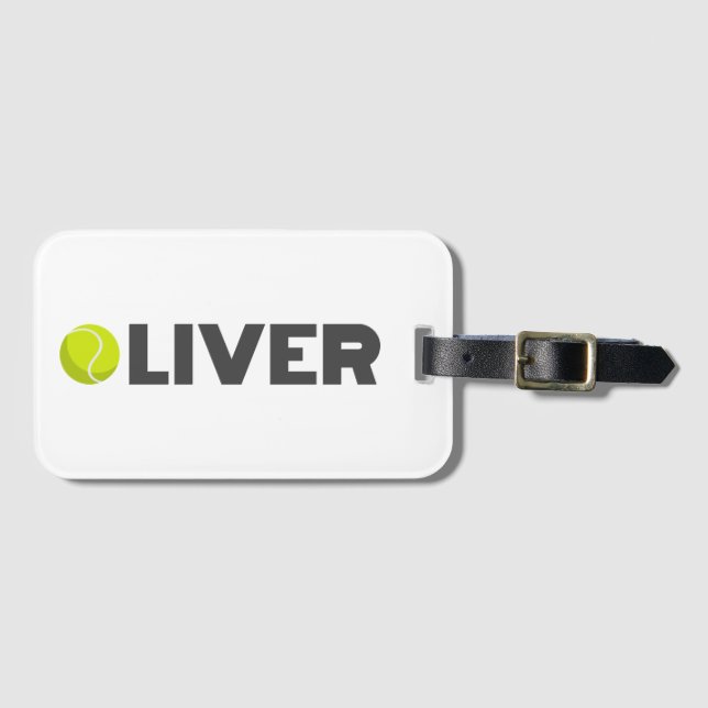 Etiqueta Para Maletas Oliver Tennis (Anverso horizontal)